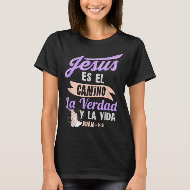 T-shirt Camisas Cristianas para mujeres Espagnol chrétien (Devant)