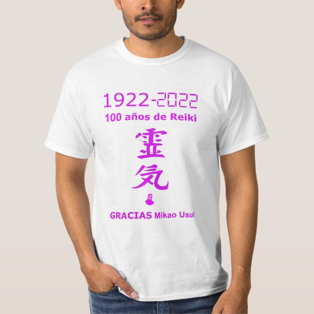 T-shirt Camiseta 100 Años de Reiki (Devant)