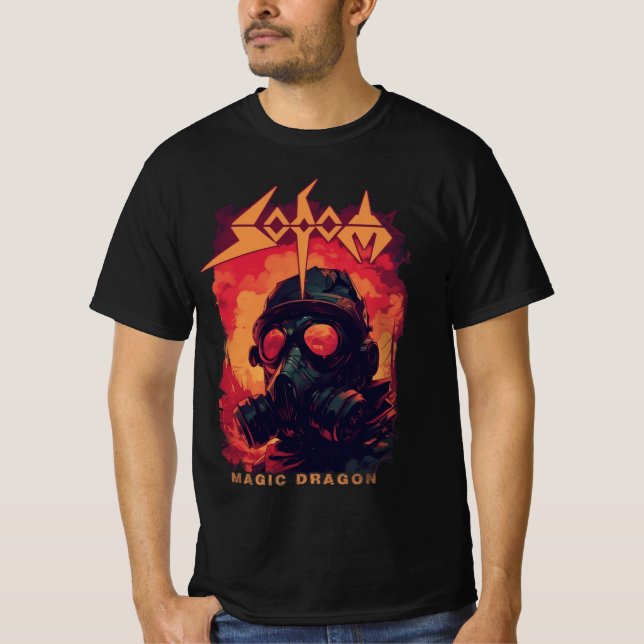 T-shirt Camiseta banda Sodom Magic Dragon  (Devant)