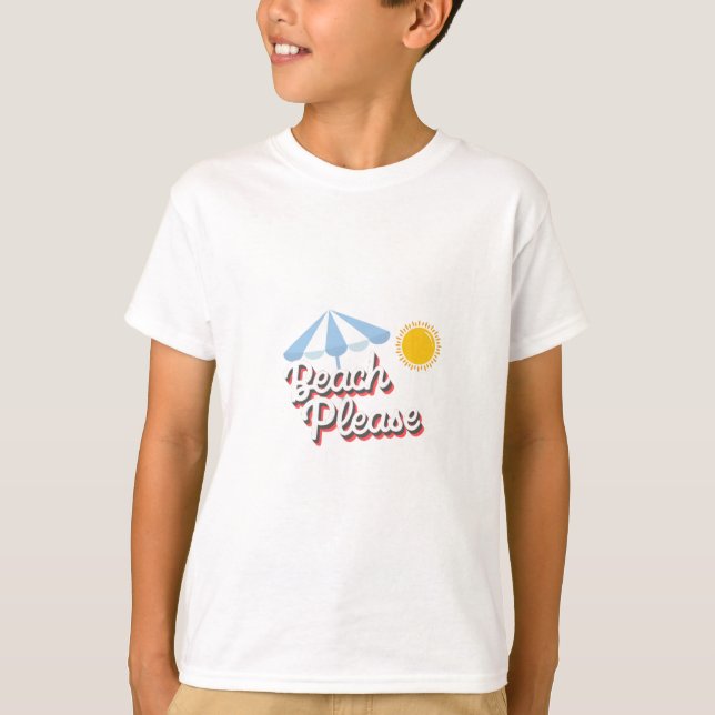 T-shirt Camiseta básica para niños Beach please (Devant)