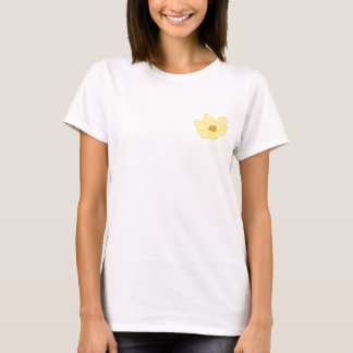 T-shirt Camiseta blanca estampado de flor Monterón