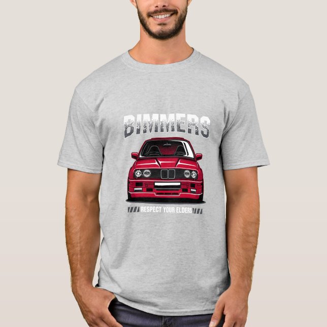 T-shirt Camiseta BMW E30 "Respect Your Elders" – La Fuerza (Devant)