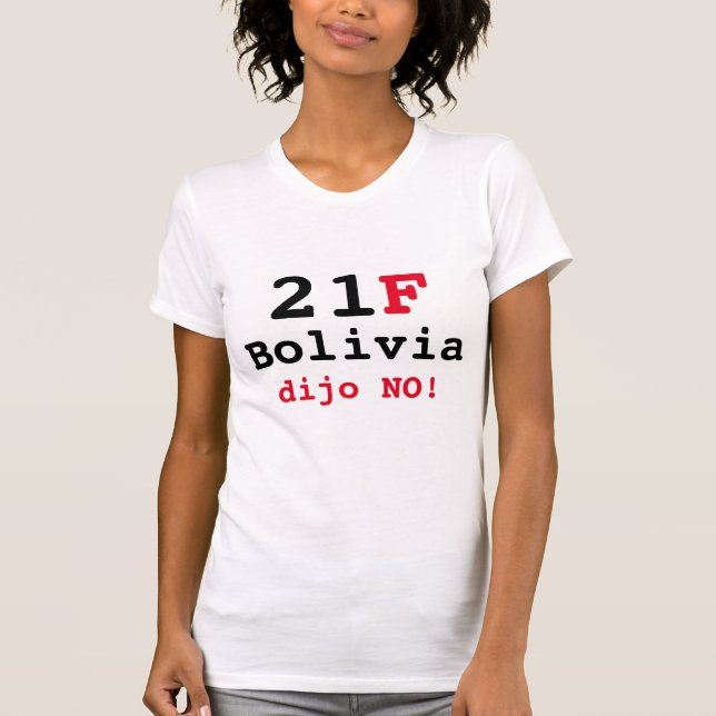 T-shirt Camiseta Bolivia dijo NO (Devant)
