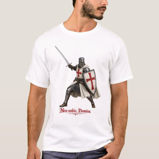 T-shirt Camiseta caballero templario - Non nobis, Domine