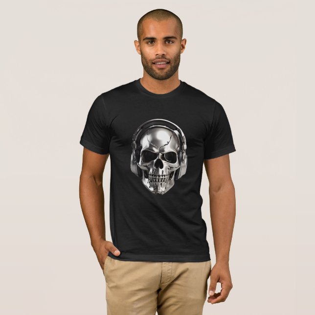 T-shirt Camiseta Calavera Metálica / Crâne métallique T-sh (Devant entier)