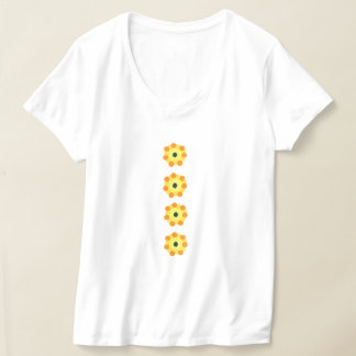 T-shirt Camiseta con flores abstractas