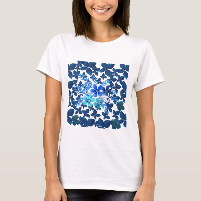 T-shirt Camiseta CON FLORES BLUE (Devant)