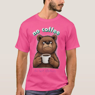 T-shirt Camiseta con oso y taza de café