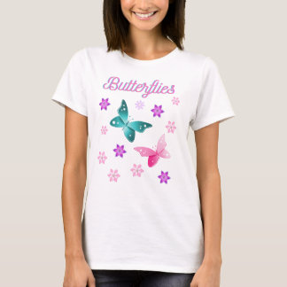 T-shirt Camiseta Dama con mariposas