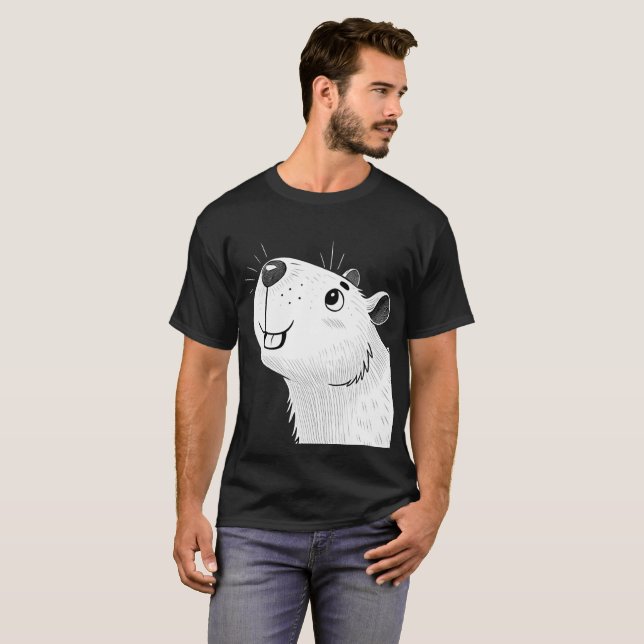 T-shirt Camiseta de capibara (Devant entier)