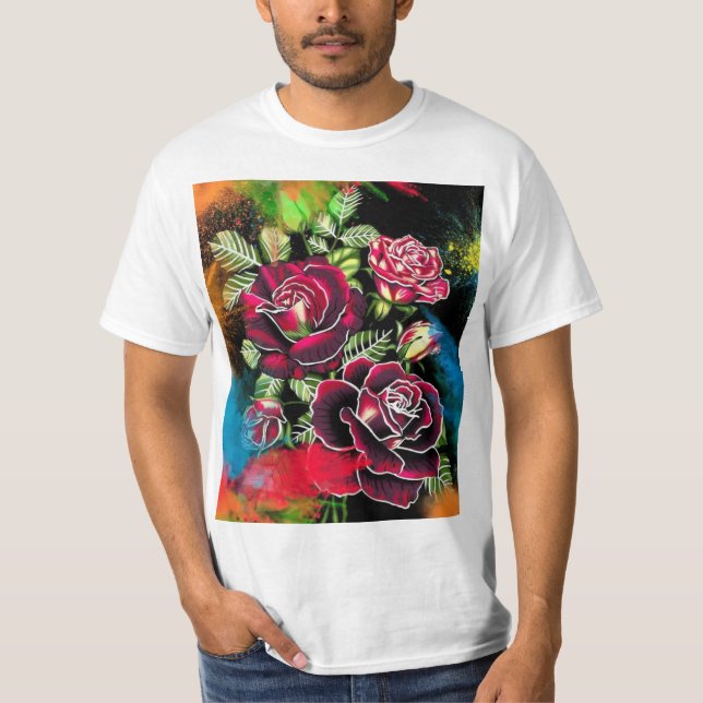 T-shirt  camiseta   de flor (Devant)