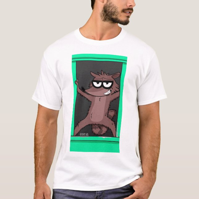 T-shirt Camiseta de Guaxinim (Devant)