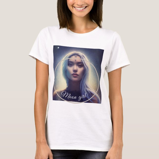 T-shirt Camiseta dibujo mujer Luna Moon Girl (Devant)