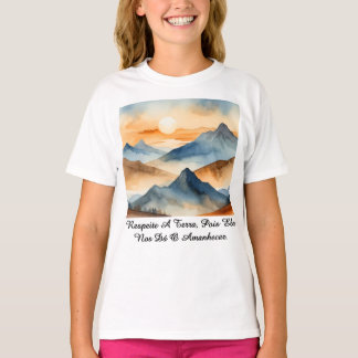 T-shirt Camiseta Fem Juvenil Básica Amanhecer da Terra-1