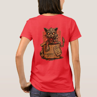 T-shirt Camiseta Fem. Schrodinger's Zombie Cat - Back