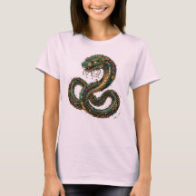 Camiseta Feminina Básica Cobra Tribal