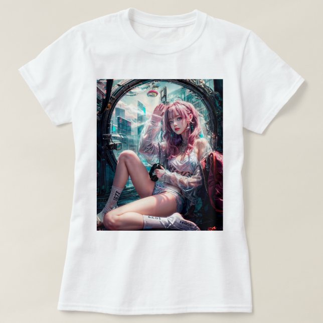 T-shirt Camiseta garota do futuro (Design devant)