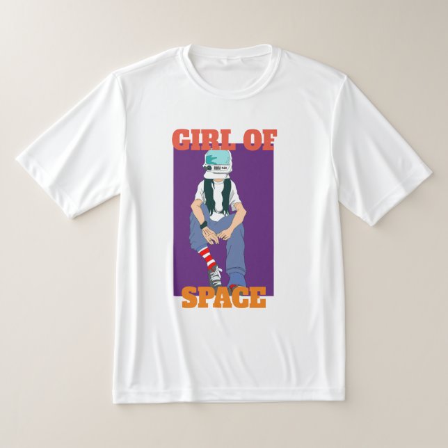 T-shirt camiseta girl on of space (Poser)