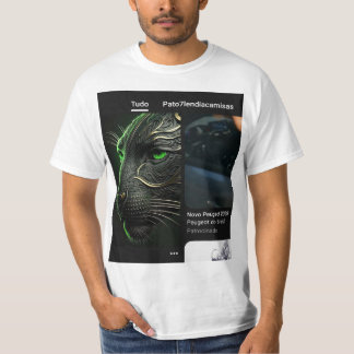 T-shirt Camiseta gola canoa Masculino simples 