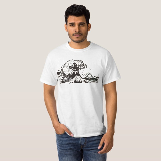 T-SHIRT CAMISETA HOKUSAI JAPAN WAVE   (Devant entier)