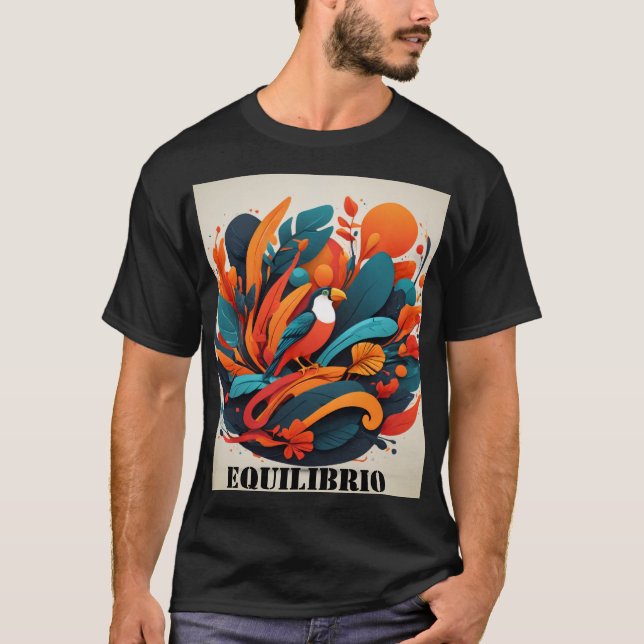 T-shirt Camiseta Hombre Arte Simbólico Equilibrio Natural (Devant)
