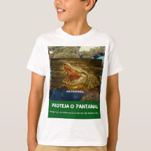 Camiseta Infantil Básica Via Pantanal Jacaré