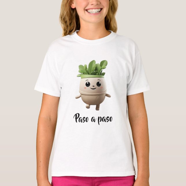 T-shirt Camiseta Infantil Pipo Paso a Paso – Mensaje Posit (Devant)