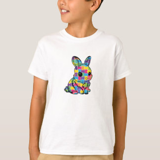 T-shirt Camiseta Infantil Quebra-Cabeça - Coelho