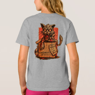 T-shirt Camiseta Infantil Schrodinger's Zombie Cat - Back