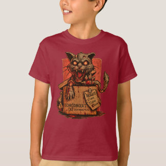 T-shirt Camiseta Infantil Schrodinger's Zombie Cat - Front