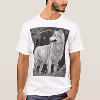 T-shirt Camiseta Lobo Noite