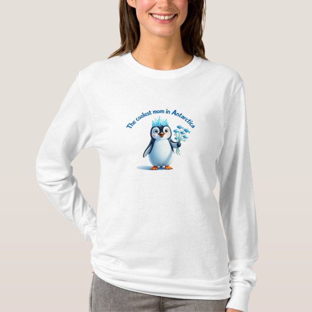 T-shirt Camiseta mamá pingüina (Devant)