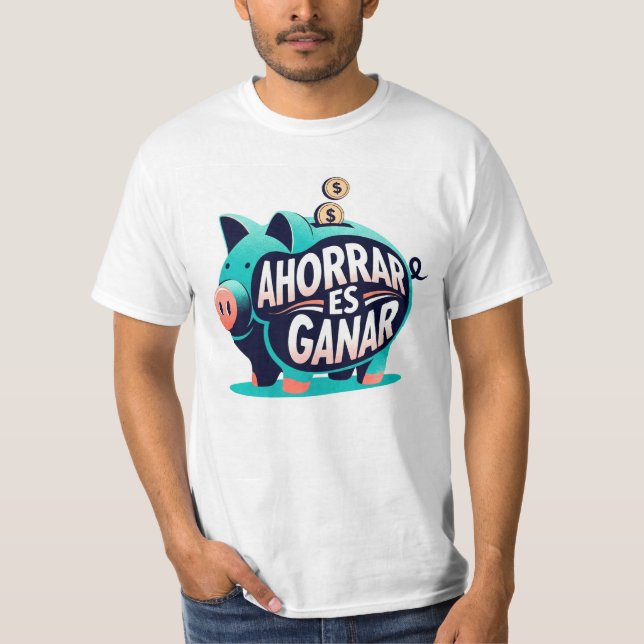 T-shirt Camiseta Manga Corta - Ahorrar en Ganar-  (Devant)