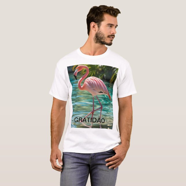 T-shirt Camiseta Masculina Básica Flamingo (Devant entier)
