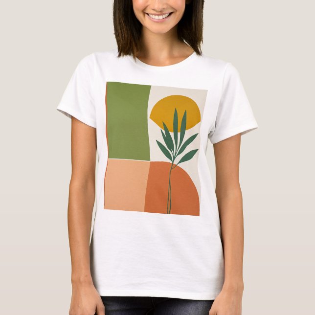 T-shirt camiseta mujer planta minimal (Devant)