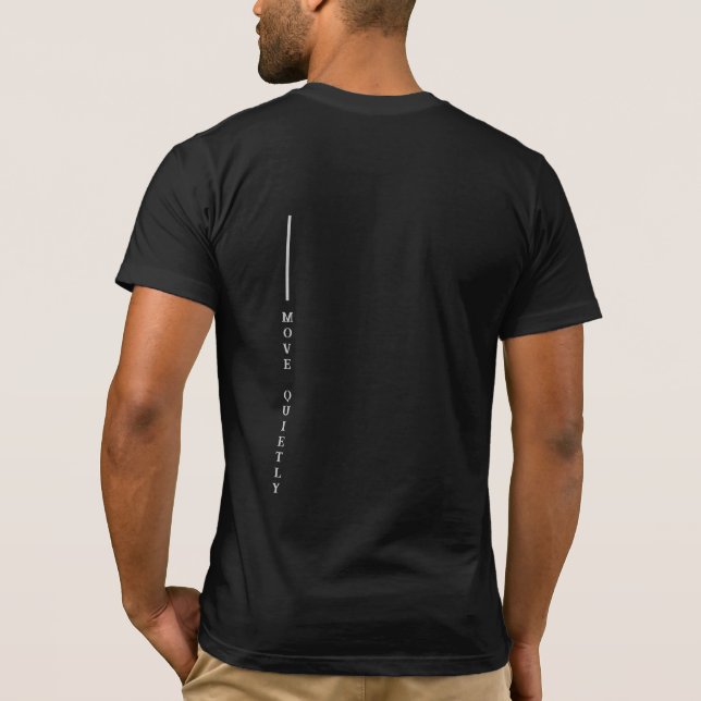 T-shirt Camiseta negra minimalista Silent Power (Dos)