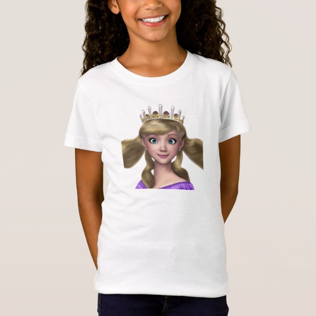 T-Shirt Camiseta niña, maladie princesa con corona (Devant)