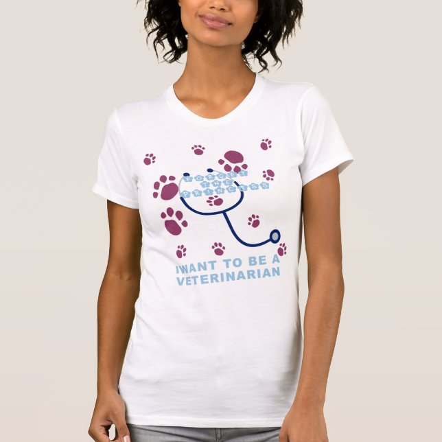 T-Shirt Camiseta Oubliez la princesse Je veux être un vété (Devant)
