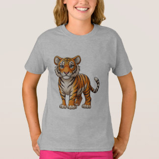 T-shirt Camiseta para Niña Cachorro de Tigre