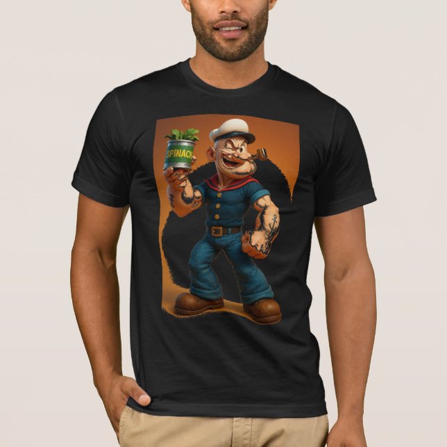 T-shirt Camiseta Popeye Spinach Mode – Diseño Retro Divert (Devant)