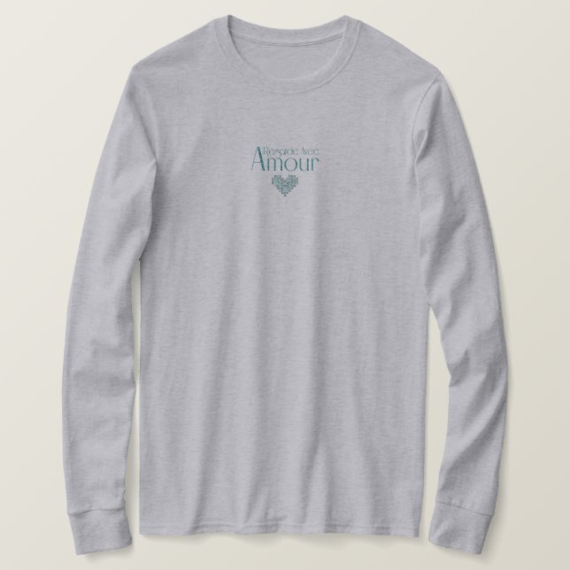 T-shirt Camiseta Regarde Avec Amour (Design devant)