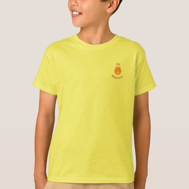 T-shirt Camiseta “Sol Brillo Sola” – Estilo Fresco con Men (Devant)