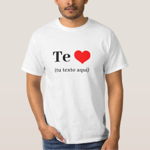 T-shirt Camiseta Te Amo (tu texto aqui)