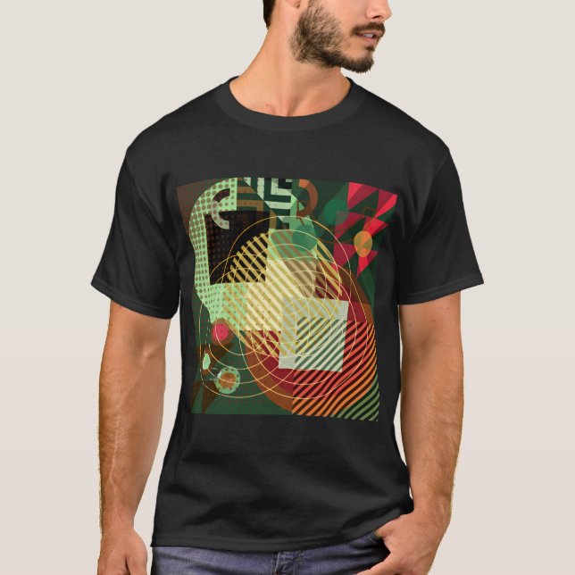 T-shirt Camiseta unisex diseño arte geométrico original (Devant)