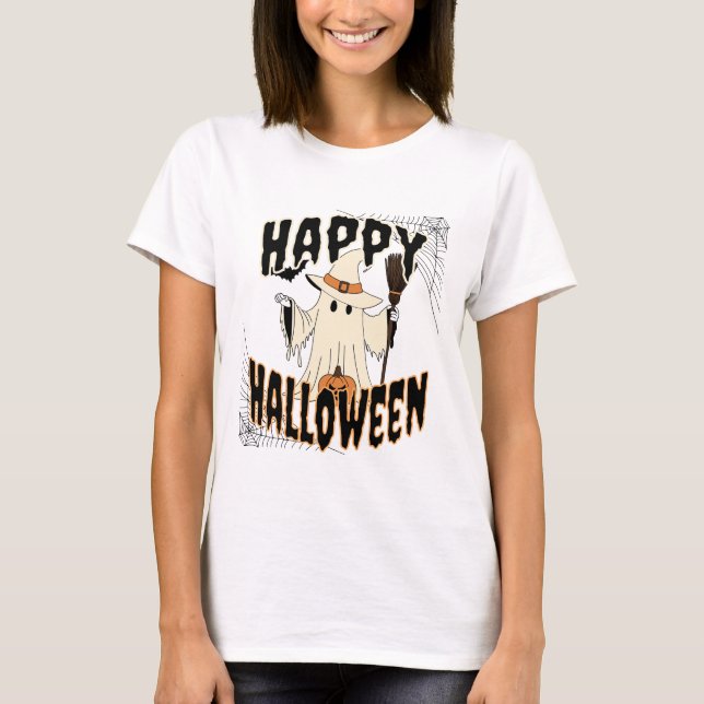 T-shirt Camiseta Vintage de Halloween (Devant)