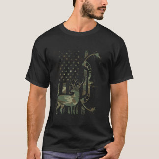 T-shirt Camo Américain Drapeau Chasse Chemise Hommes Résur
