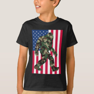 T-shirt Camo Bigfoot Sasquatch