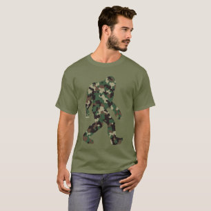 T-shirt Camo Bigfoot Sasquatch