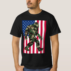 T-shirt Camo Bigfoot Sasquatch