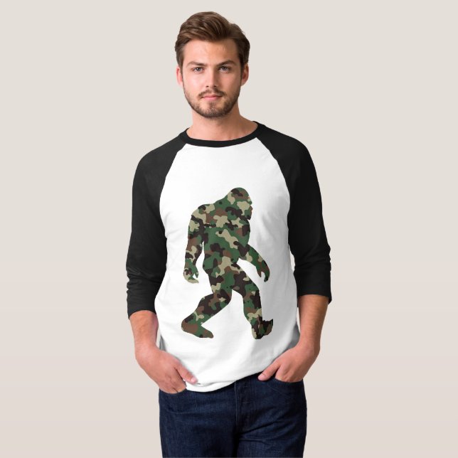 T-shirt Camo Bigfoot Sasquatch (Devant entier)